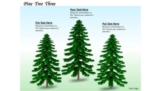 Stock Photo Backdrop Of Pine Trees PowerPoint Slide