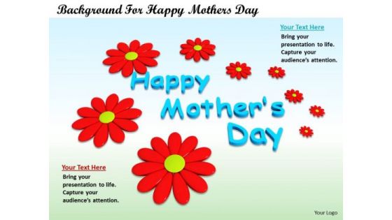 Stock Photo Background For Happy Mothers Day PowerPoint Template