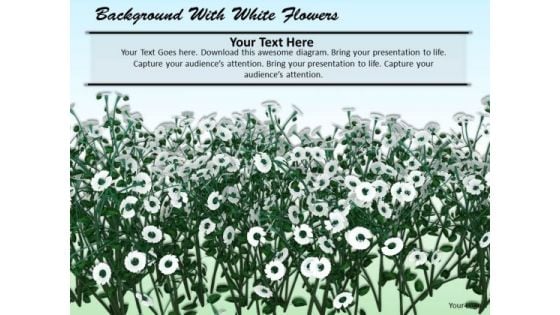 Stock Photo Background With White Flowers PowerPoint Template