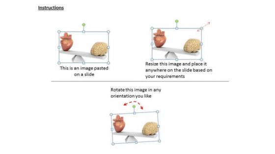 Stock Photo Balance Between Heart And Brain PowerPoint Slide