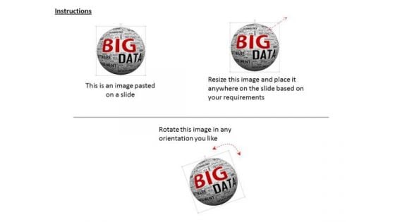 Stock Photo Ball With Big Data Text For Data Protection Concept PowerPoint Slide
