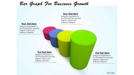 Stock Photo Bar Graph For Business Growth Ppt Template