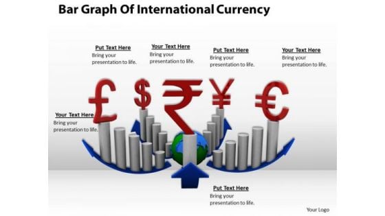 Stock Photo Bar Graph Of International Currency PowerPoint Template Stock Photo Bar Graph Of International Currency PowerPoint Template