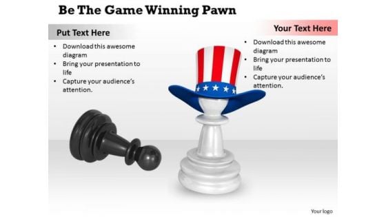 Stock Photo Be The Game Winning Pawn PowerPoint Template