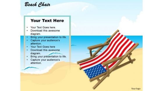 Stock Photo Beach Chair On Sand Holiday PowerPoint Slide