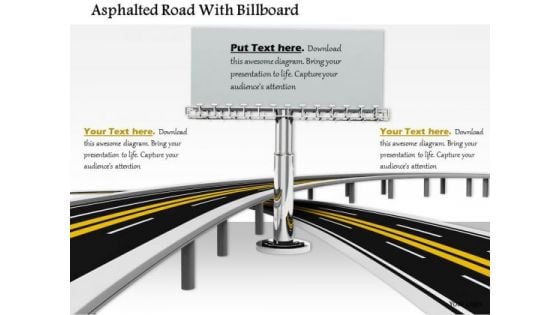 Stock Photo Billboard With Roads For Marketing PowerPoint Slide