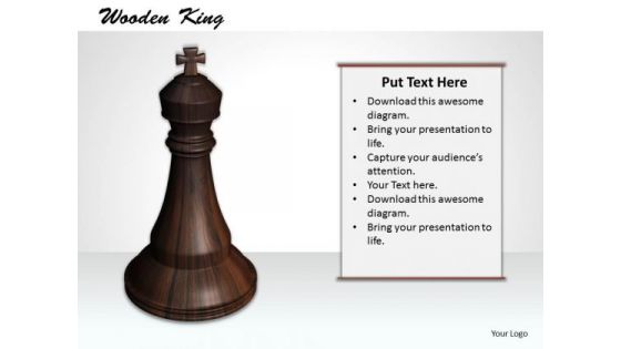 Stock Photo Black Chess Minister For Game PowerPoint Slide