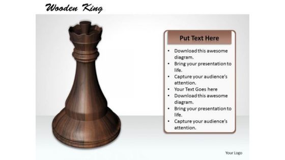 Stock Photo Black Chess Pawn King PowerPoint Slide