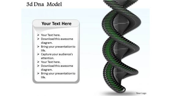 Stock Photo Black Color Dna Design For Biochemistry PowerPoint Slide