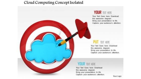 Stock Photo Blue Cloud On Red Target Dart PowerPoint Slide