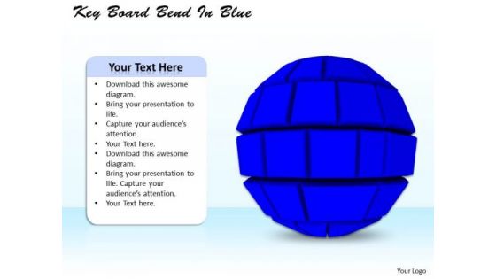 Stock Photo Blue Sphere On White Background PowerPoint Slide