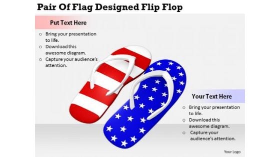 Stock Photo Business Concepts Pair Of Flag Designed Flip Flop Stock Photo Image