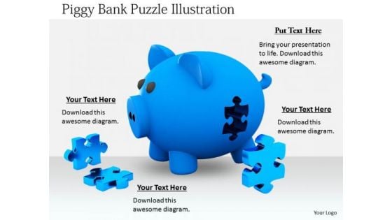 Stock Photo Business Concepts Piggy Bank Puzzle Illustration Icons Images