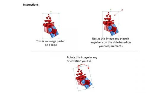 Stock Photo Business Concepts Usa Gift Box With Hearts Images