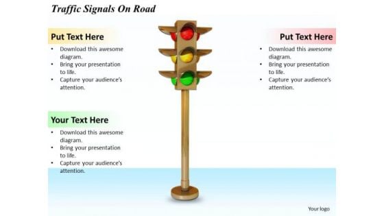 Stock Photo Business Development Strategy Traffic Signals On Road Icons Images