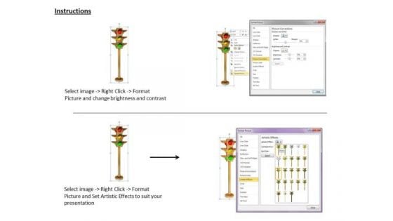 Stock Photo Business Development Strategy Traffic Signals On Road Icons Images