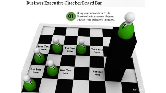 Stock Photo Business Executive Checker Board Bar PowerPoint Slide