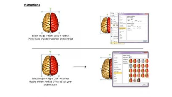 Stock Photo Business Expansion Strategy Red And Golden Human Brain Icons Images