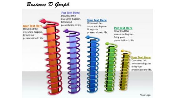 Stock Photo Business Graph With Colorful Bars PowerPoint Slide