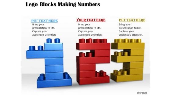 Stock Photo Business Management Strategy Lego Blocks Making Numbers Pictures