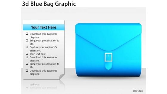 Stock Photo Business Marketing Strategy 3d Blue Bag Graphic Photos