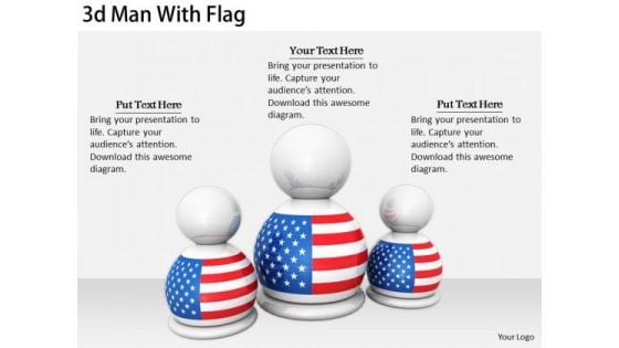 Stock Photo Business Marketing Strategy 3d Man With Flag Stock Photo Photos