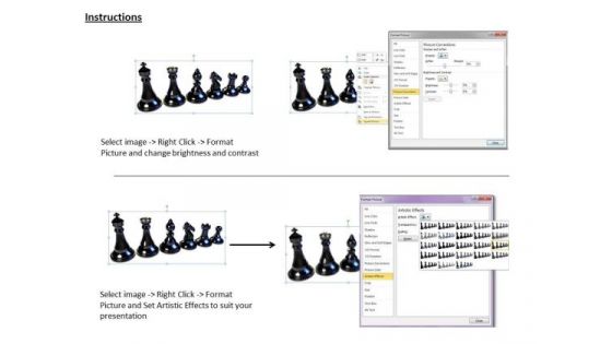 Stock Photo Business Marketing Strategy Black Color Chess Set Icons