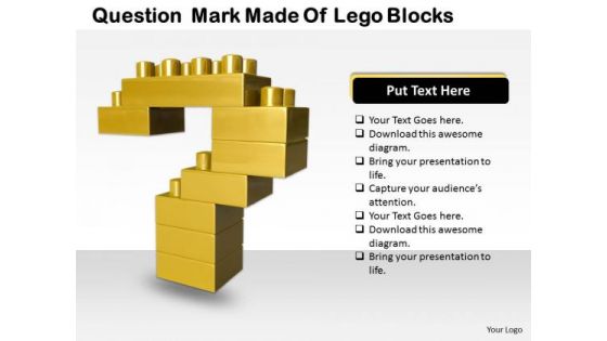 Stock Photo Business Model Strategy Question Mark Made Of Lego Blocks Pictures Images