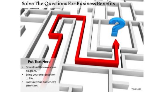 Stock Photo Business Model Strategy Solve The Questions For Benefits Image