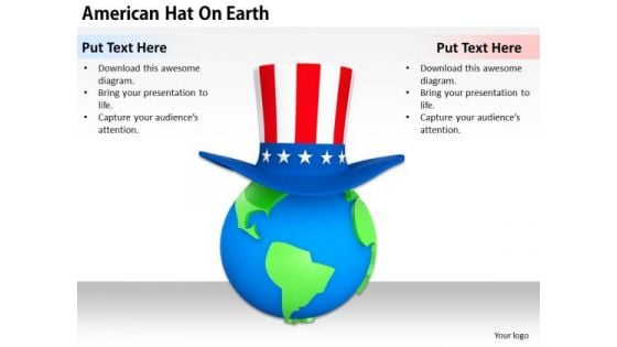 Stock Photo Business Plan And Strategy American Hat On Earth Icons Images