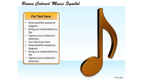 Stock Photo Business Plan And Strategy Brown Colored Music Symbol Icons