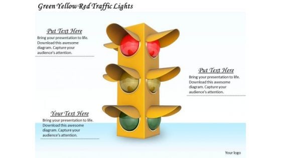 Stock Photo Business Plan Strategy Green Yellow Red Traffic Lights Stock Photos