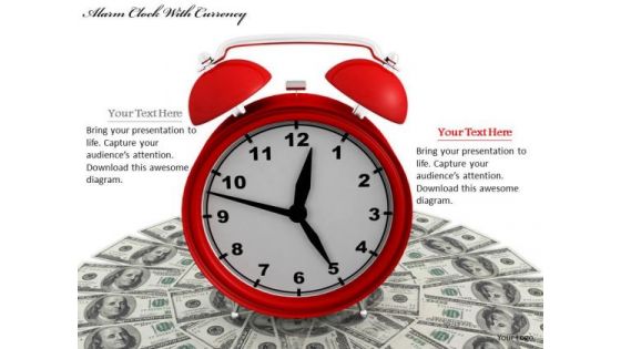 Stock Photo Business Policy And Strategy Alarm Clock With Currency Stock Photo Clipart