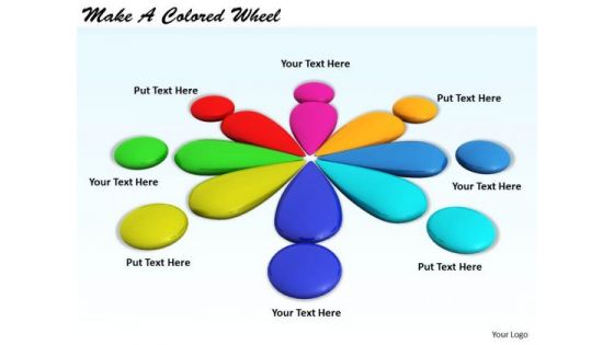 Stock Photo Business Process Strategy Make Colored Wheel Image