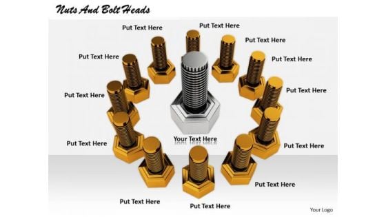 Stock Photo Business Process Strategy Nuts And Bolt Heads Photos