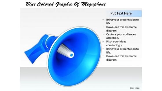 Stock Photo Business Strategy And Policy Blue Colored Graphic Of Megaphone Images