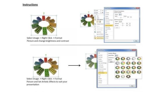 Stock Photo Business Strategy And Policy Circle Of Lego Blocks Icons