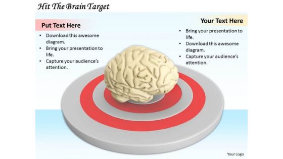 Stock Photo Business Strategy Concepts Hit The Brain Target Stock Photo Pictures