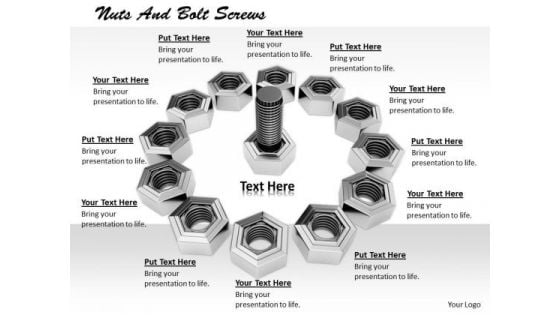 Stock Photo Business Strategy Concepts Nuts And Bolt Screws