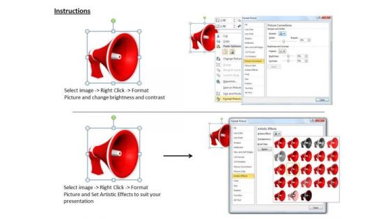 Stock Photo Business Strategy Concepts Red Colored Graphic Of Megaphone Icons Images