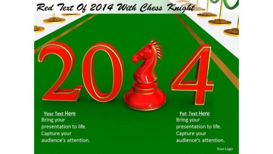 Stock Photo Business Strategy Concepts Red Text Of 2014 With Chess Knight Icons Images