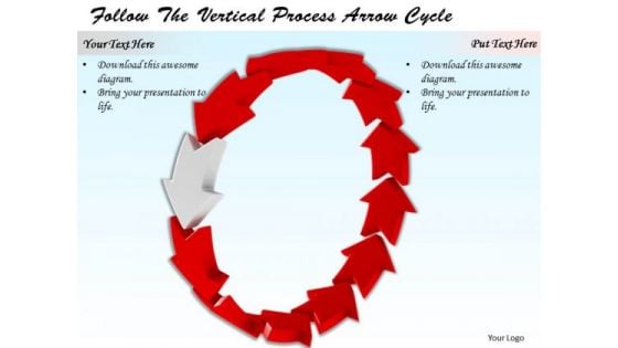 Stock Photo Business Strategy Consultants Follow The Vertical Process Arrow Cycle Image