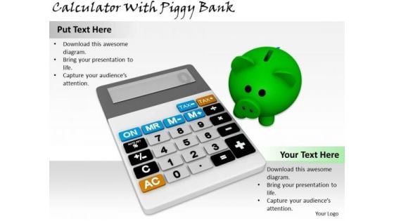 Stock Photo Business Strategy Consulting Calculator With Piggy Bank Photos