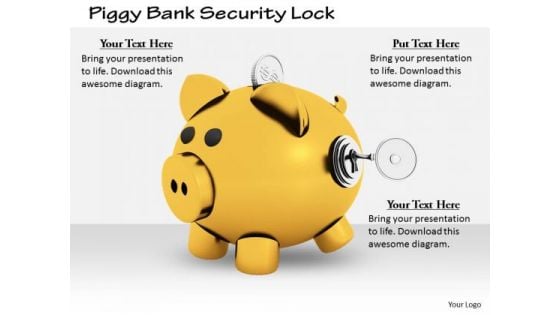 Stock Photo Business Strategy Examples Piggy Bank Security Lock Clipart