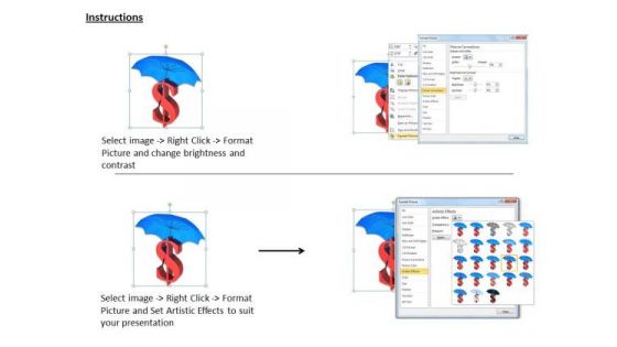 Stock Photo Business Strategy Execution Symbol Of Dollar Under Umbrella Icons Images