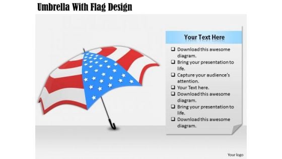 Stock Photo Business Strategy Execution Umbrella With Flag Design Stock Photo Pictures Images