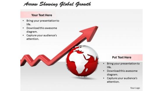 Stock Photo Business Strategy Formulation Arrow Showing Global Growth Stock Photos