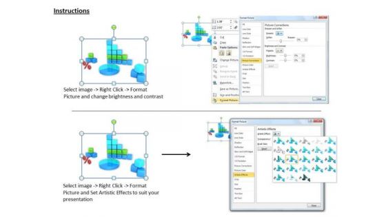 Stock Photo Business Strategy Implementation Use Bar Graph For Result Display Icons