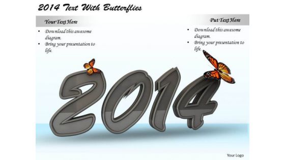 Stock Photo Business Strategy Innovation 2014 Text With Butterflies Clipart