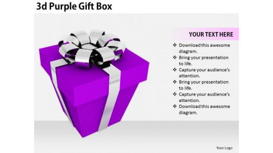 Stock Photo Business Strategy Innovation 3d Purple Gift Box Stock Photo Images